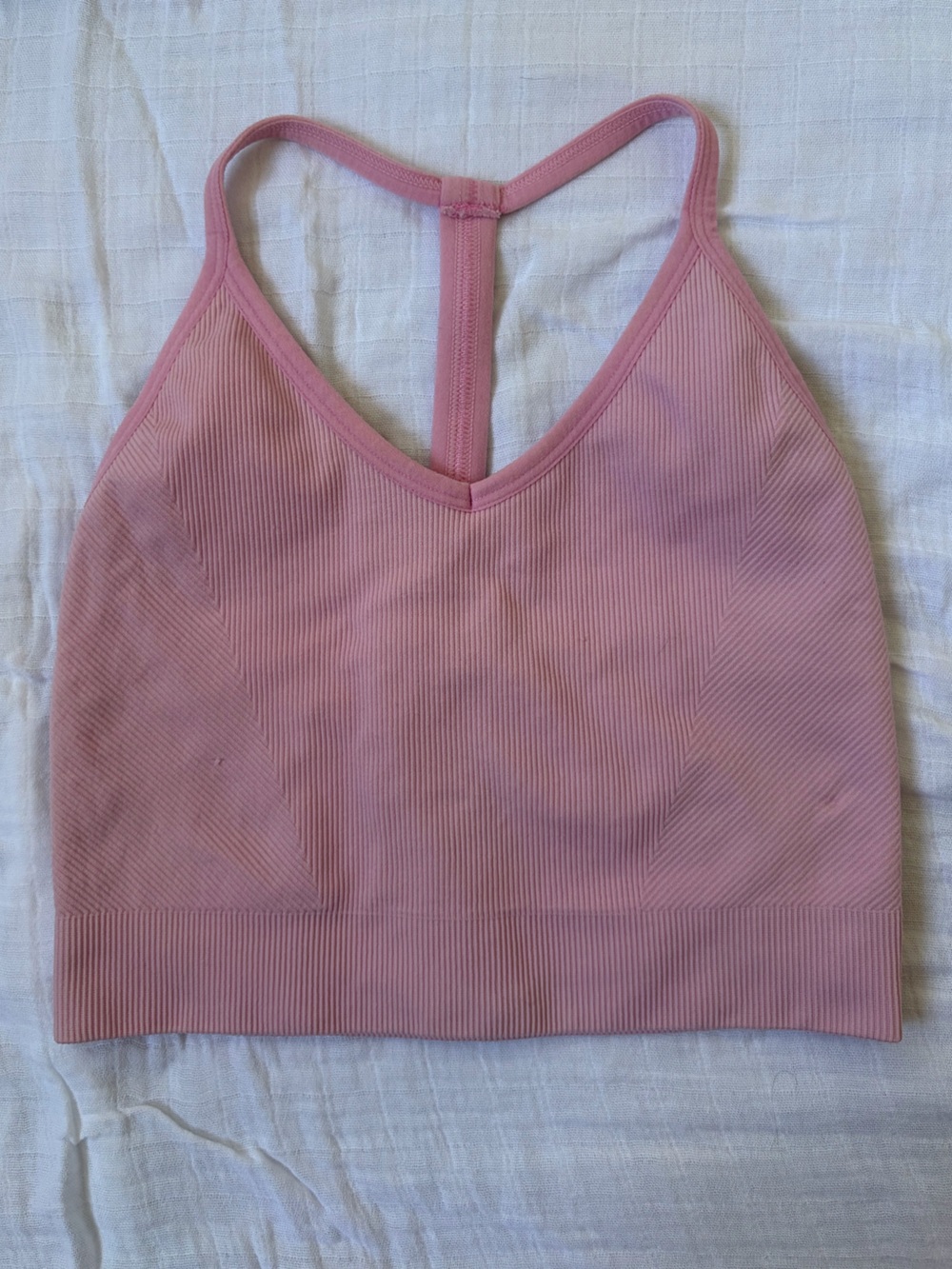 Spiritual Gangster Seamless Ribbed Pink Tank Bralette